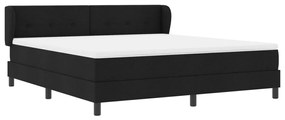 Boxspring Ágy Mattal Fekete 180x200 cm Szövet