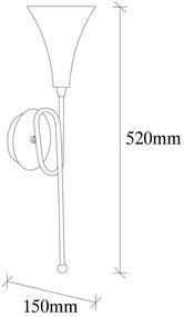 Isidor aranyszínű fém falilámpa - Opviq lights