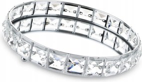 Tükörtálca Ezüst Fém 21cm Glamour Kövekkel 20