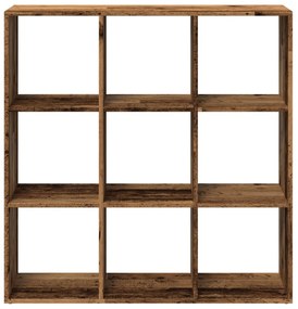 antik fa színű fa térelválasztó könyvespolc 102x29x103,5 cm