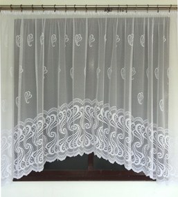 Mg Függöny 4275 Fehér Ív 280X150 kész szalaggal