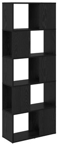 könyvespolc Fekete tölgy Szerelt fa 60 x 24 x 155 cm
