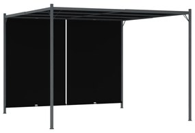 vidaXL antracitszürke kerti pavilon behúzható tetővel 3 x 3 m