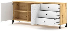 SULA komód artisan tölgy/fehér