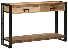 Konzolasztal 120x33x75 cm Tömör rusztikus mangófából