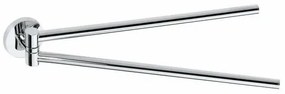 SAPHO XR405 X-Round dupla törülközőtartó,forgatható, 42 cm, ezüst