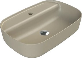 CeraStyle AQUA - PULTRA ültethető - Top Counter - porcelán mosdó - MATT BÉZS - 60 x 40 cm