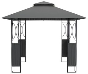 antracitszürke acélpavilon tetővel 300 x 300 x 270 m