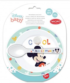 Disney Mickey baba micro mélytányér kanál szett