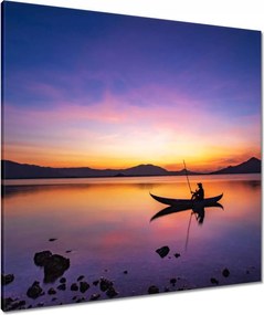 Vászonkép 80x80 Esti horgászat