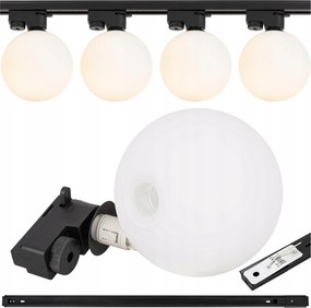 Sínvilágítás Led Sín 1m lámpatest G9 fehér üveggömb x4