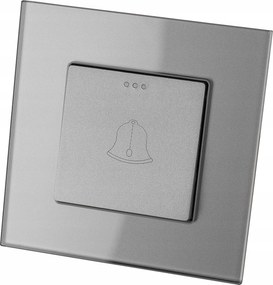 Bekapcsoló Csengőgomb szimpla szürke szett Miuun kerettel