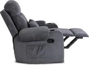 Dönthető fotel szürke kordbársony, TORRES