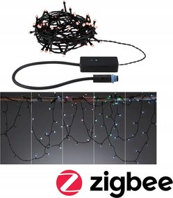 Paulmann Plug & Shine Led fĂ©nyfĂŒzĂ©r Yuna Rgb 7,4m IP44 3W fekete