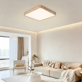 Brilagi - dimmelhető LED lámpatest WOODLINE SQUARE LED/80W/230V tölgy 60x60 cm + távirányító