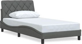 vidaXL sötétszürke szövet ágykeret matrac nélkül 100x200 cm
