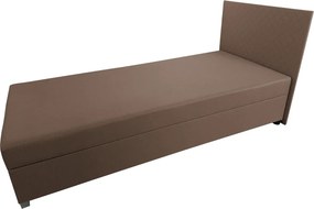 Boxspring ágy, egyszemélyes, barna, 90x200, univerzális, ADARA