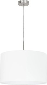 EGLO 31571 PASTERI Ernyős Függesztett Lámpa Fehér, Nikkel E27 IP20