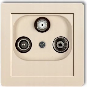 Bézs Rtv-sat végcsatlakozó aljzat 1DGS Deco Karlik