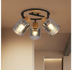 Brilagi - HYGGE spotlámpa 3xE14/15W/230V gumifa/füstszínű