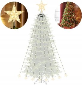 Karácsonyfa Lámpa Gyűrűvel És Hegytel Csillag Meleg Fehér 120 Led