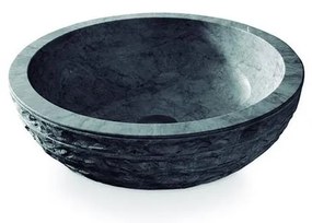 Bathco 00317 - PUKET ráültethető mosdó, Ø 45 cm, kőszínű/szürke