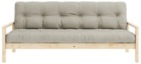 Bézs len kinyitható kanapé 205 cm Knob – Karup Design
