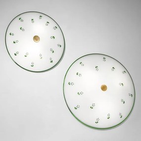 Kolarz 731.U13.4.21-Mennyezeti lámpa NONNA 3xE27/60W/230V átm. 42 cm zöld/réz