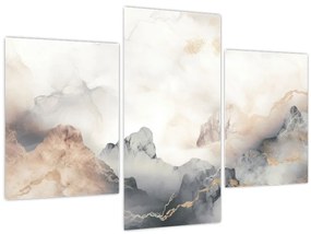 Kép - Hegyi absztrakció márvány textúrával (90x60 cm)