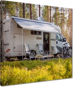 Vászonkép 50x50 Kirándulás lakóautóval