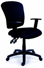Irodai szék, fekete szövetborítás, fekete lábkereszt, MAYAH Active (BBSZVV09)