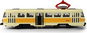 RAPPA Fém cseh retró villamos Tatra T3 nyitható középső ajtóval - 16 cm - sárga
