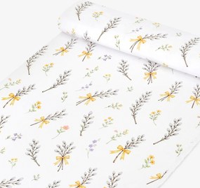 Goldea húsvéti teflon szövet terítőknek - barka mintás 160 cm