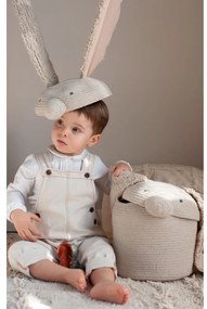 Krémszínű textil játéktároló kosár ø 25x30 cm Rita the Rabbit – Lorena Canals