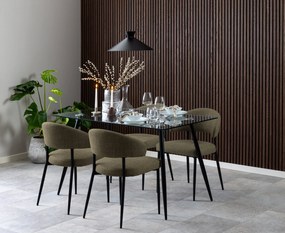 MAZZONI EXPORT IRIS Olívazöld (Basel 77 szövet) - MODERN LOFT KÁRPITOZOTT FONOTT SZÉK NAPPALIBA/ÉTKEZŐBE