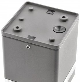 Lámpa Mennyezeti lámpatest RIVEN, aluminium, 102x120, IP54, max 35W, négyzet, grafit