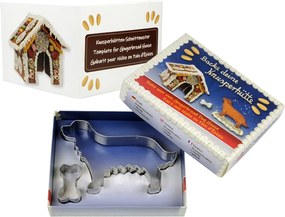 Mézeskalács sütőformák kutya szett csonttal és kutyaházzal