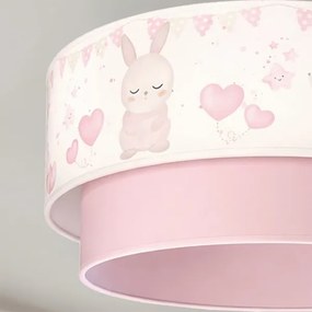 Brilagi- LED gyerek csillár zsinóron BOBO 1xE27/60W/230V átm.40 cm krém./rózsaszín./királyi.