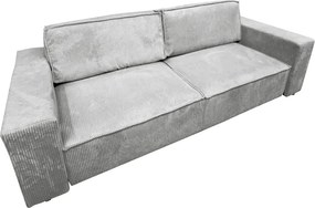 Kihúzható heverő, világosszürke, HARPERA BIG SOFA
