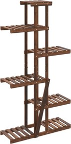 vidaXL tömör fenyőfa virágtartó állvány 75x25x140,5 cm