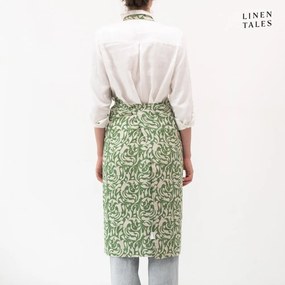 Len kötény Evergreen Damask – Linen Tales