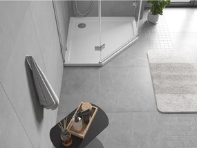Mexen Flow ötszögletű slim zuhanytálca 80 x 80 cm, fényes fehér - 46P108080