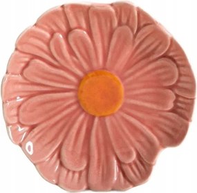 Rasset tányér kicsi virággal rózsaszín 10 cm Homla