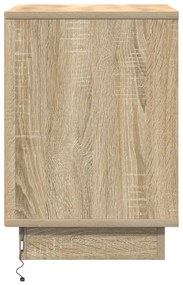 LED világítással ellátott éjjeli szekrények 2 darab Sonoma tölgy 39x34,5x50 cm