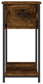 2 db füstös tölgy színű szerelt fa éjjeliszekrény 30x60x60 cm