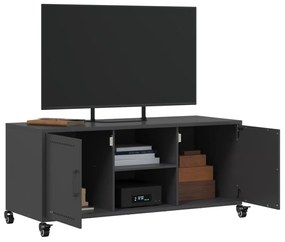 fekete acél TV-szekrény 100,5 x 39 x 43,5 cm