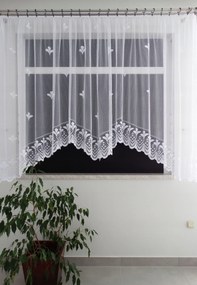 Mg Függöny Mező Hullám Fehér 400X160 kész szalaggal