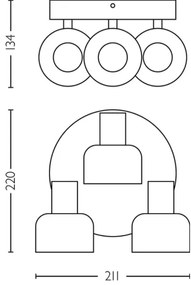 Philips - Spotlámpa SLEET 3xE14/25W/230V