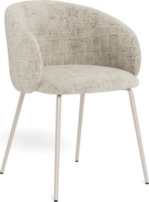 MAZZONI EXPORT CLARA Bézs (Juto 4 szövet)/szürke-bézs lábak (cashmere) - MODERN KÁRPITOZOTT KAGYLÓSZÉK LOFT STÍLUSÚ NAPPALIBA/ÉTKEZŐBE/IRODÁBA