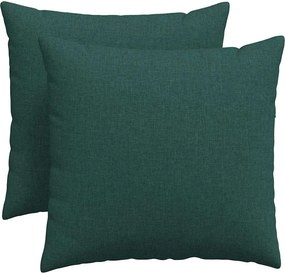 vidaXL Kanapé párnák 2 pcs Sötétzöld 50 x 50 cm szövet